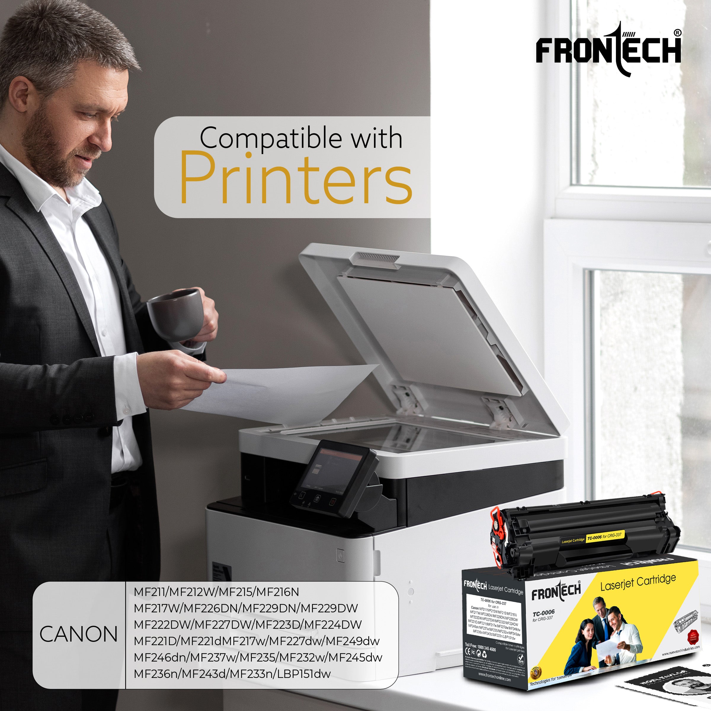 Frontech CRG-337 Toner Cartridge | Compatible with Canon MF232w-LBP223d Series (TC-0006) Frontech CRG-337 Toner Cartridge | Compatible with Canon MF232w-LBP223d Series (TC-0006)